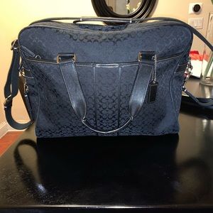 Coach Hudson Black Signature Laptop Bag
